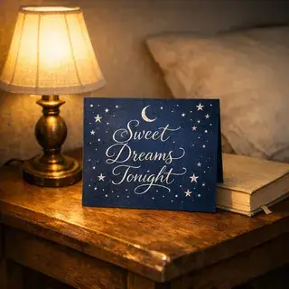 Godnatt-hälsningar med dina egna ord